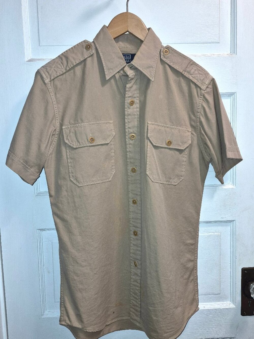 Vintage Polo Ralph Lauren Sportsman Military Army Shirt [Sz. Small]